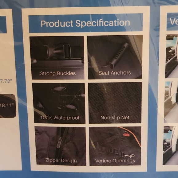 Dog Luxury Car SUV Seat Cover Water Proof Pet Car Seat Anchors GEGD101AB - Picture 5 of 10